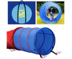 Pet Dog Tunnel Puppy Agility Equipment Interactive Toys Exercise Training with Carrying Case