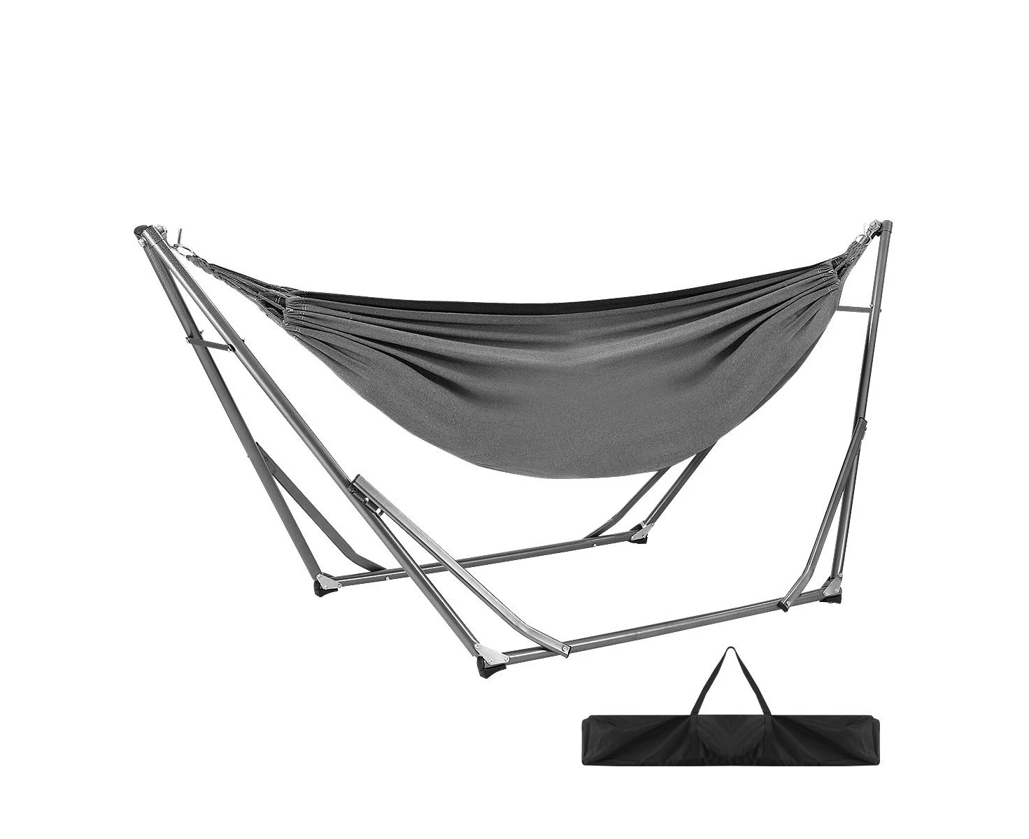 Portable Hammock Hanging Chair with Stand Camping Gear Patio Furniture Grey