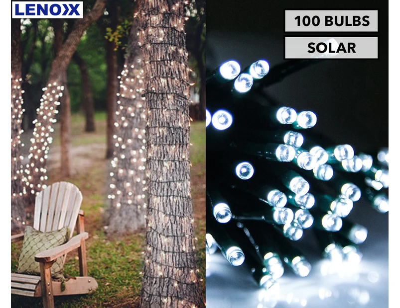 Lenoxx Solar Powered LEDChristmas Party Lights 100-Pack - White
