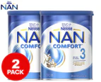 2 X Nestlé NAN Comfort 3 Toddler (From 1 Year) Milk Formula 800g