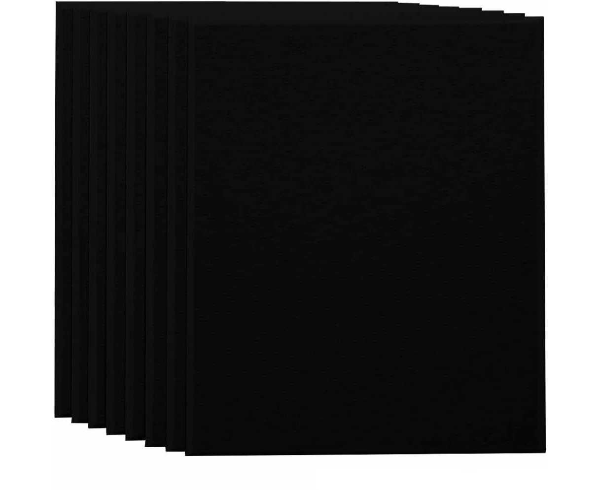 Acoustic Panels Panel Polyester Board Sound Absorb Insulation - Black - 60cm*60cm 8 pcs