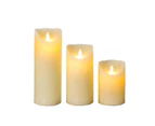 3 / Set Led Flameless Swing Candles Safe Battery Operated Lights Home Decor - White