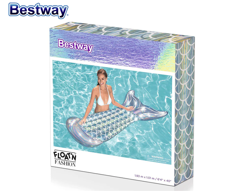 Bestway Iridescent Mermaid Tail Lounge - Silver/Clear