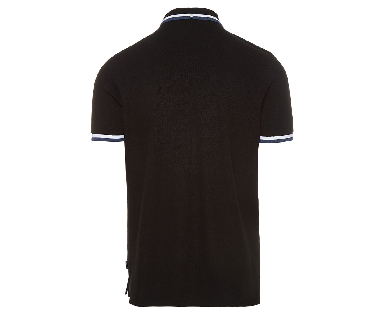 Ben Sherman Men's Twin Panel Polo Shirt - Black/White/Petrol Blue