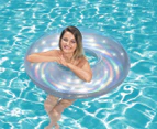 Bestway Iridescent Swim Ring - Silver/Clear