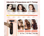 Beakey Portable Automatic Hair Curler Cordless Wand Curling Iron Fast Heating Hair Curler-Pink