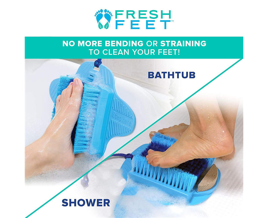 Shower Foot Scrubber with Pumice Stone, Foot Clean, Smooth, Exfoliate &  Massager Without Bending in The Shower or Bathtub, Foot Dead Skin & Callus