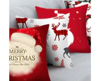 2Pcs Christmas Pillow Covers - Snowflake-Deer