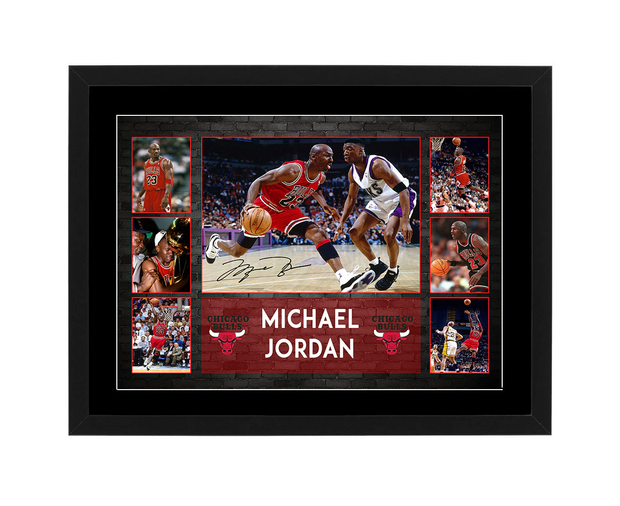 Basketball - Michael Jordan Chicago Bulls Framed Pre Print