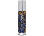 Pure Essential Oil Roller Bottle 10ml with LAPIS LAZULI Crystal Gemstones -  infused with 24k Gold Flakes