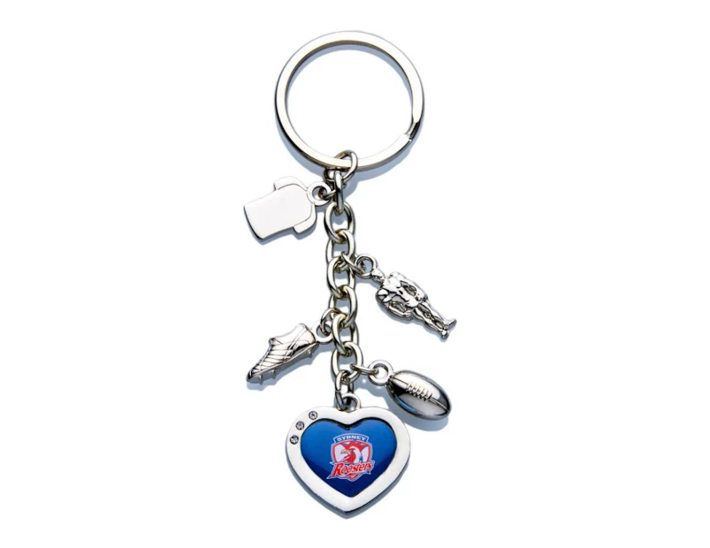 Sydney Roosters NRL Charm Keyring Key Ring With Logo Charms