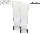 Set of 2 Krosno 500mL Duet Pilsner Glasses