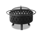 Ozark Home Fire Pit BBQ Charcoal Grill Ring Portable Outdoor Kitchen Fireplace 32"