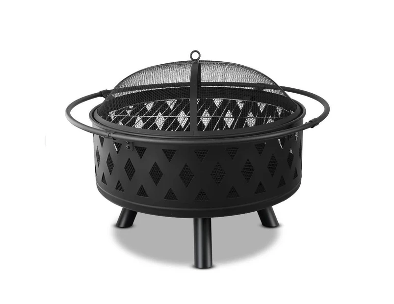 Ozark Home Fire Pit BBQ Charcoal Grill Ring Portable Outdoor Kitchen Fireplace 32"