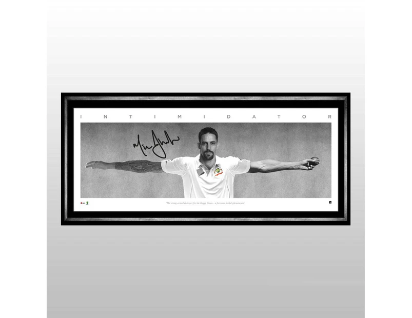 Cricket - Mitchell Johnson Signed & Framed Limited Edition "Intimidator" Wings