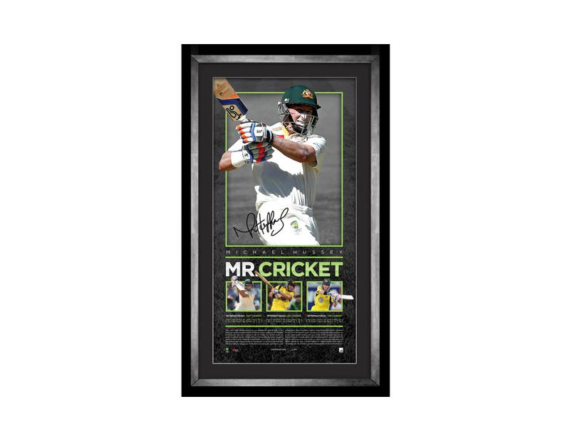 Michael Hussey - Signed Limited Edition Mr Cricket Retirement Lithograph
