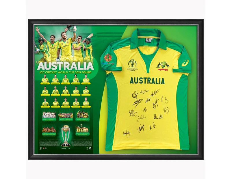 Cricket - Australian Cricket 2019 World Cup Squad Signed Framed Limited Edition Shirt