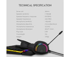 Fantech Gaming PC Keyboard + Mouse + Mousepad + Headset + Headphone stand LED Backlit Desktop Computer Bundle Set