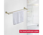 Decaura 600mm Brushed Gold Double Towel Rail Holder Bathroom 304 Stainless Steel Wall Mounted
