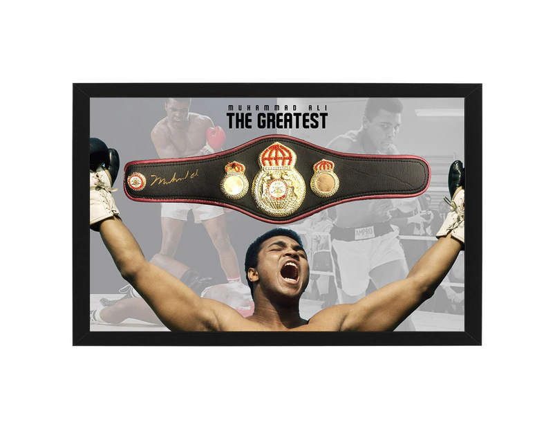 Boxing - Muhammad Ali Signed & Framed Mini Belt