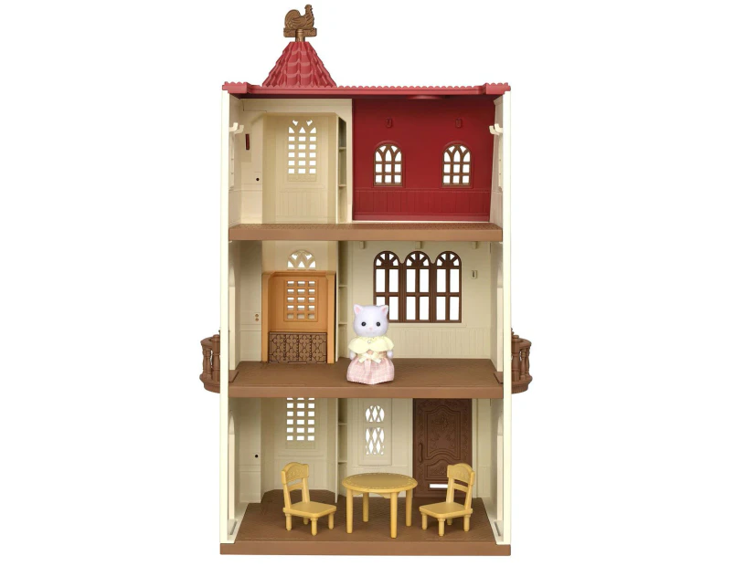Sylvanian Families - Red Roof Tower Home With Elevator