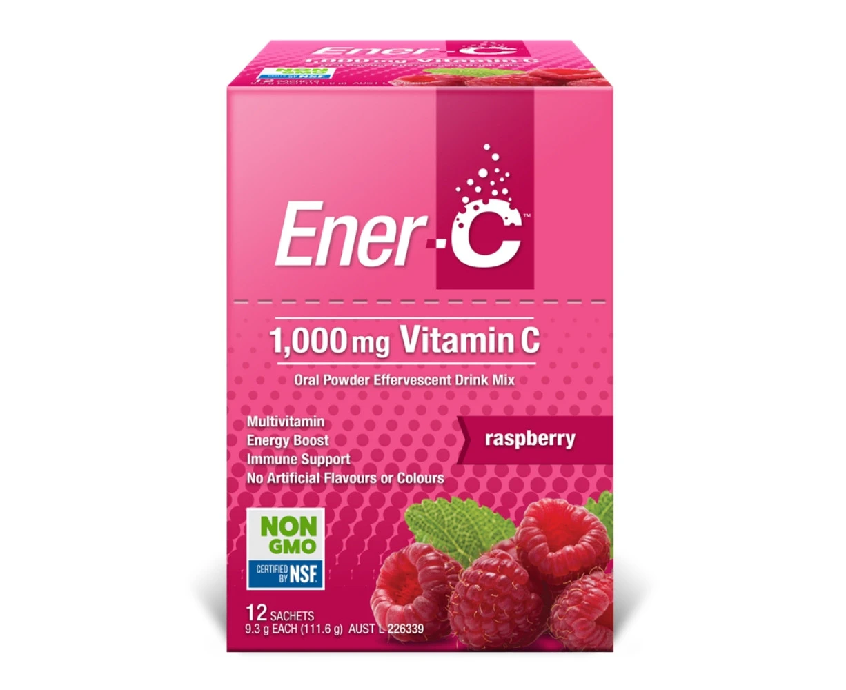 Ener-C 1000mg Vitamin C Drink Mix Sachets, 12s (Raspberry)