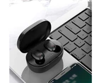 Wireless Headphones Stereo Headset Mini Earbuds With Mic with USB Charging - Black