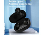 Wireless Headphones Stereo Headset Mini Earbuds With Mic with USB Charging - Black