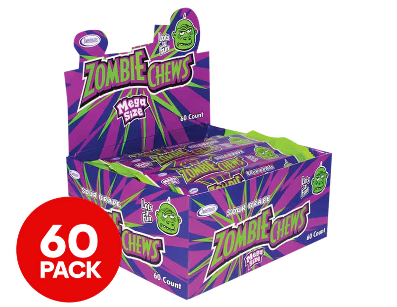 60 x Zombie Chews Grape 28g