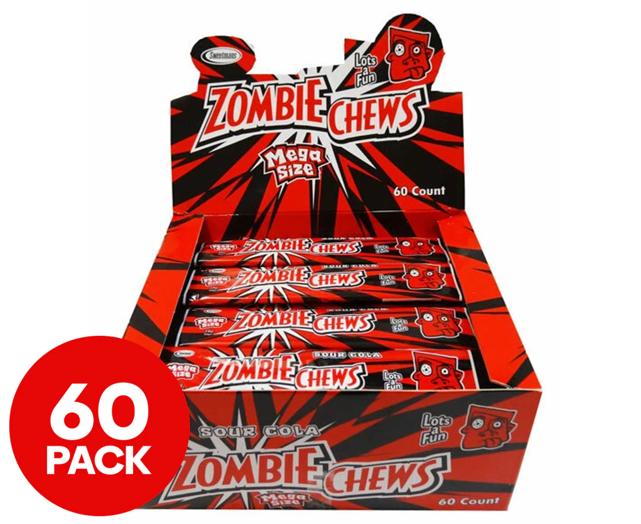 60 x Zombie Chews Cola 28g