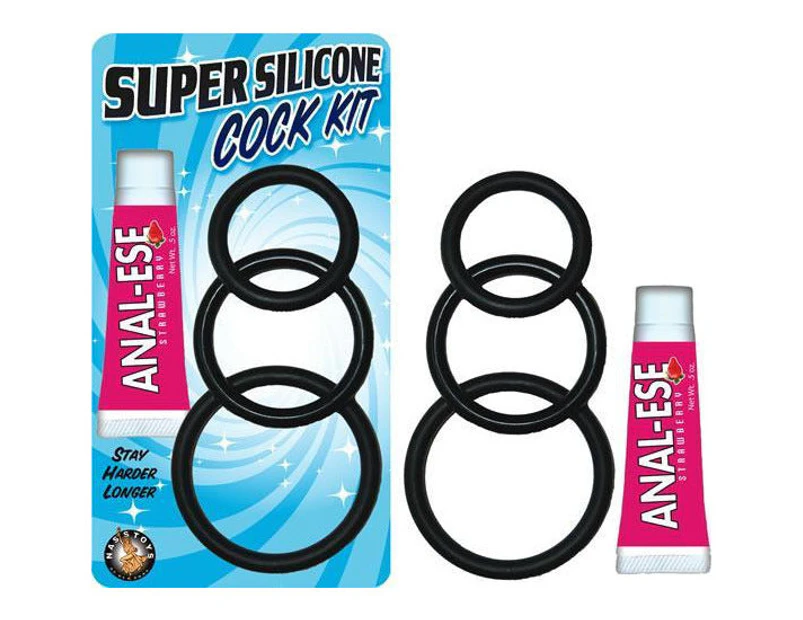 Super Silicone Cock Kit Black