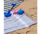 Nicola Spring Children's Turkish Cotton Towel | Beach Bath Swimming | Hammam Peshtemal Fouta Style - Grey