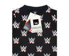 WWE Childrens/Kids Wrestling All Over Logo T-Shirt (Black) - NS6087