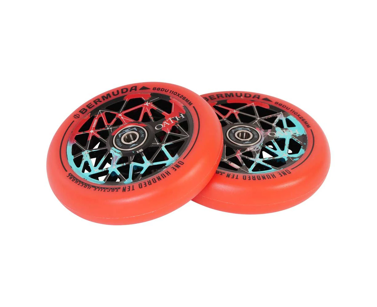 Oath Bermuda 110mm Wheels - Black/Teal/Red