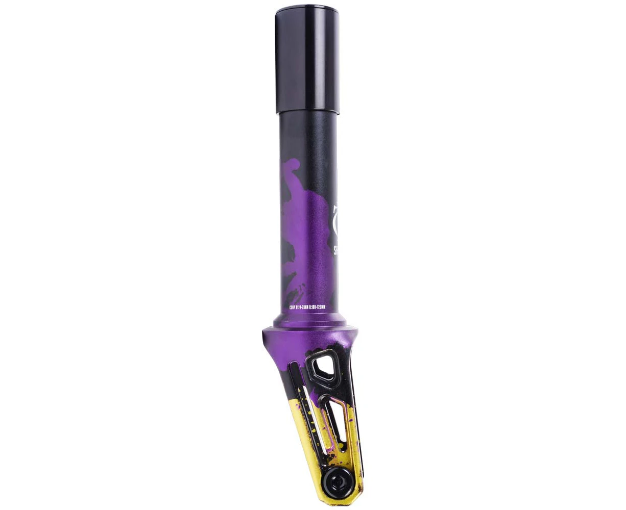 Oath Shadow SCS/HIC Scooter Forks - Black/Purple/Yellow