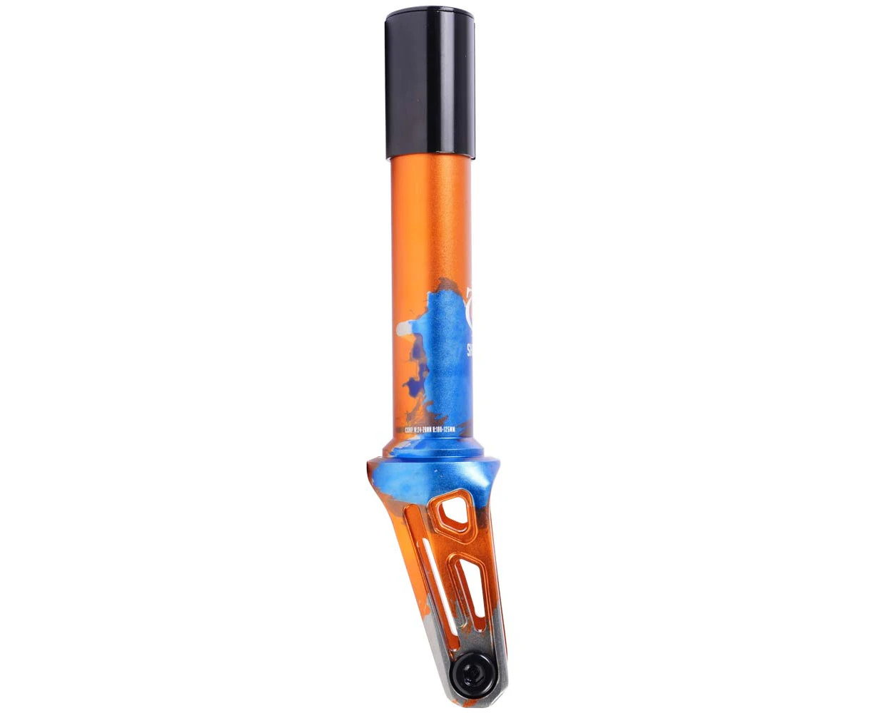 Oath Shadow SCS/HIC Scooter Forks - Orange/Blue/Titanium