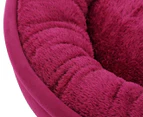 Paws & Claws Large Moscow Round Pet Bed - Wine