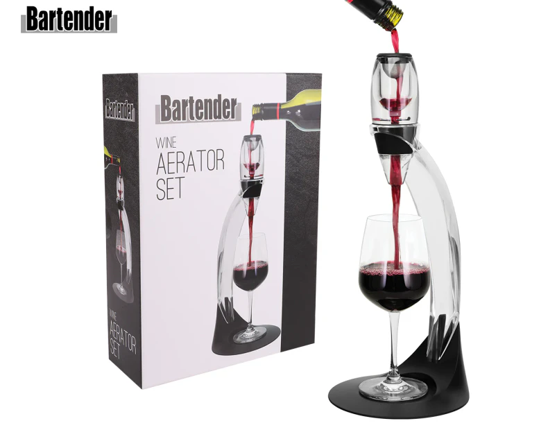 Bartender Wine Aerator Set w/ Pouring Stand
