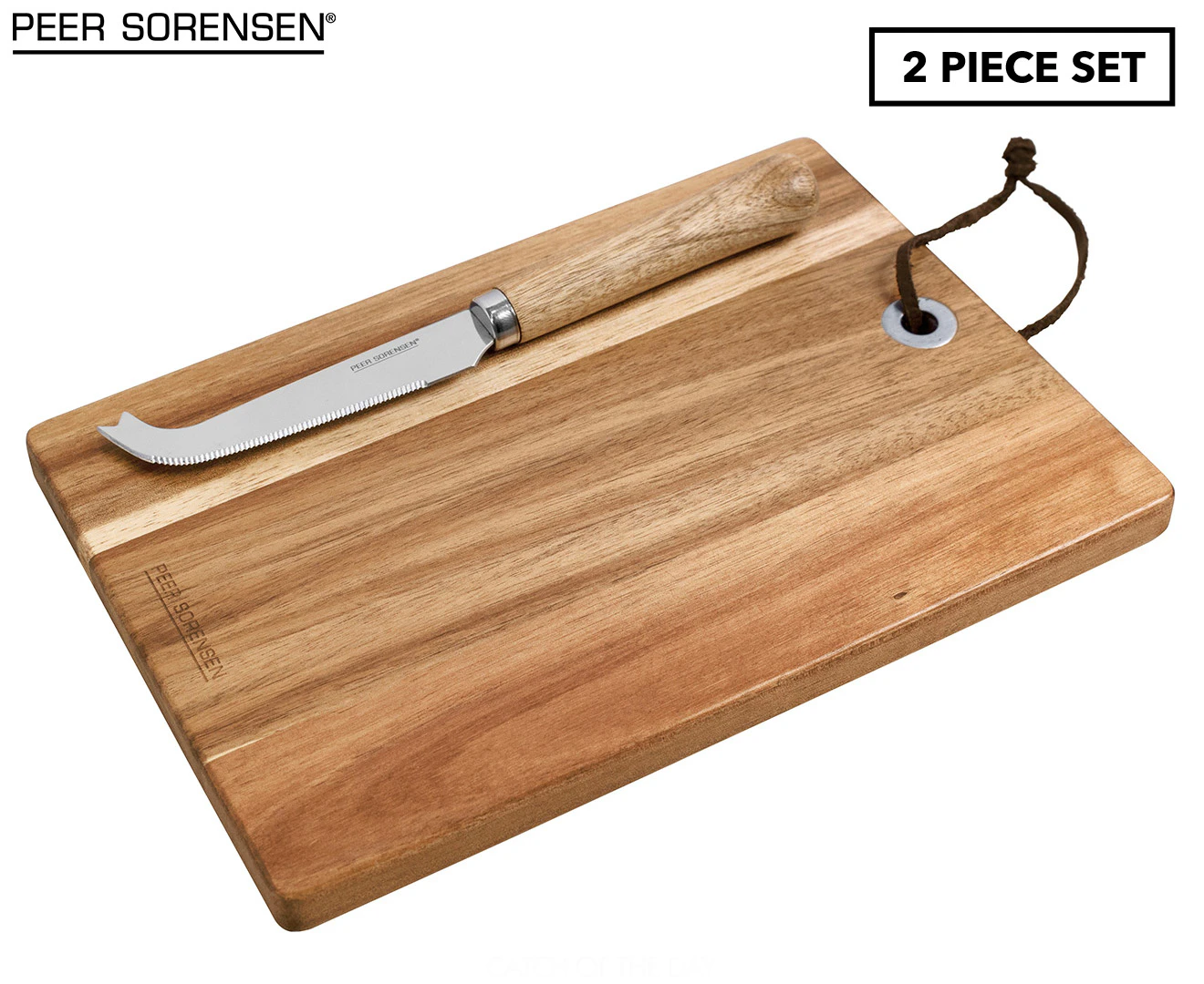 Peer Sorensen Acacia Rectangle Cheese Serving Board & Knife Set