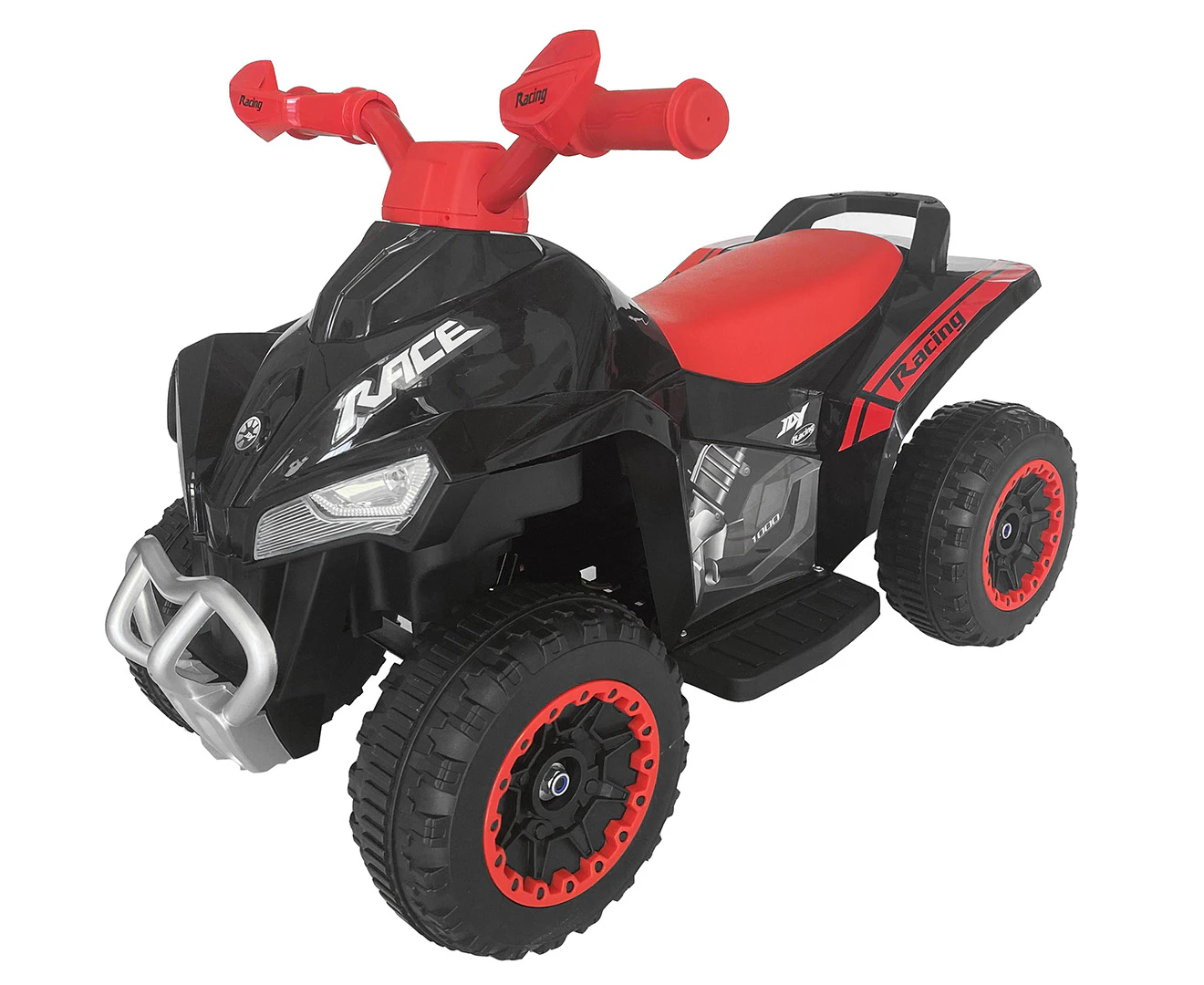 Kids' Quad Raptor Electric 6V Ride-On Toy Bike - Black/Red