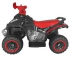 Kids' Quad Raptor Electric 6V Ride-On Toy Bike - Black/Red 2