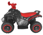 Kids' Quad Raptor Electric 6V Ride-On Toy Bike - Black/Red
