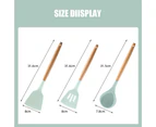 NOVBJECT 12pcs/set Non-Stick Silicone Kitchen Utensil Spatula Spoon Cooking Tool Cookware