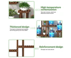 NOVBJECT Multi Tier Wooden Plant Stand Flower Pot Rack Shelf Bonsai Holder Garden Home