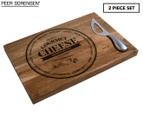 Peer Sorensen Acacia Rectangle Cheese Serving Board & Stainless Steel Knife