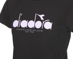 Diadora Women's Heritage Tee / T-Shirt / Tshirt - Black