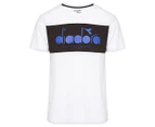 Diadora Men's Heritage Tee / T-Shirt / Tshirt - White/Black