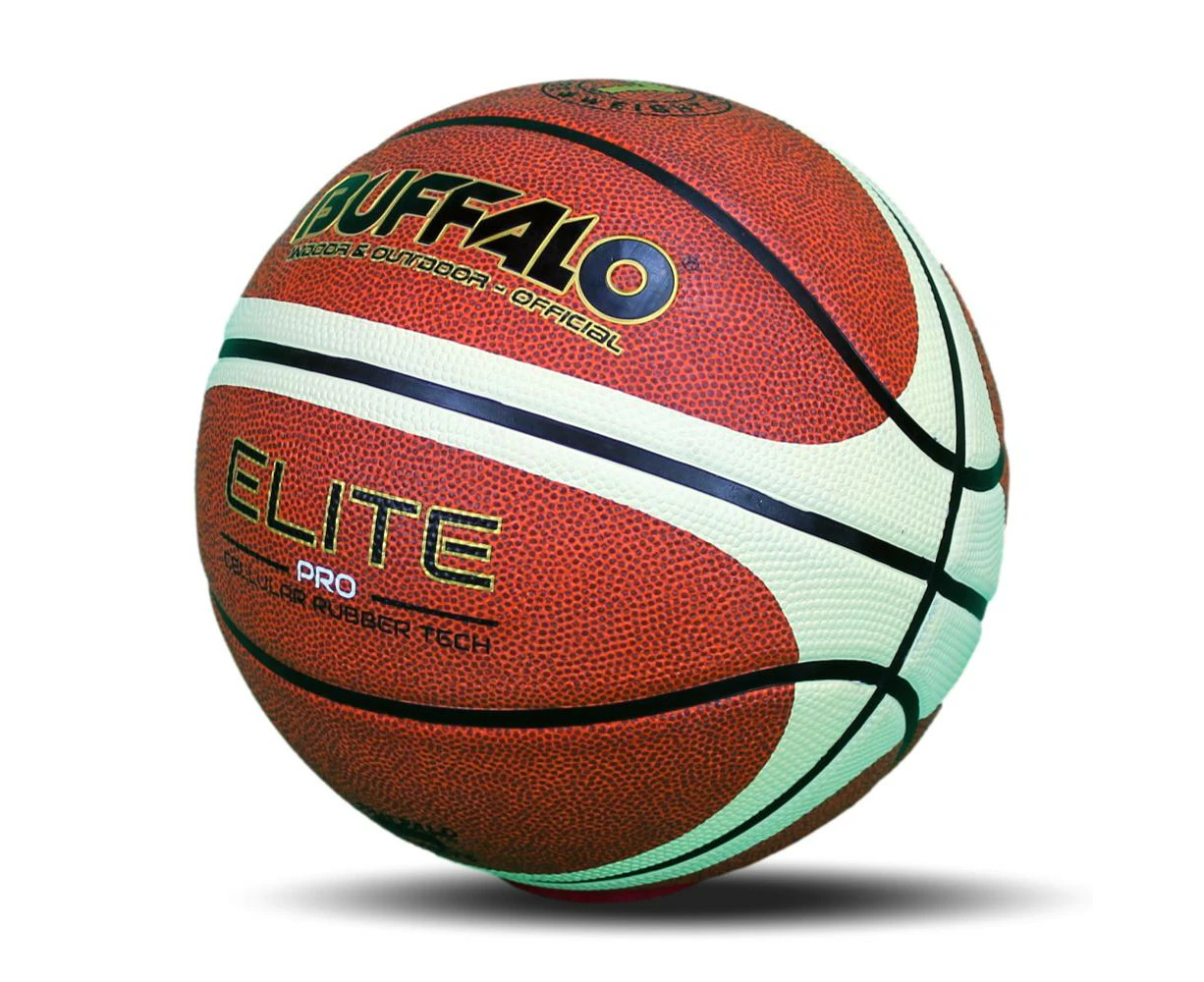 Buffalo Sports Elite Pro Cell Rubber Tech Basketball Brown/Cream