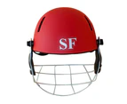Buffalo Sports Platinum Cricket Helmet - BSI Compliant Red