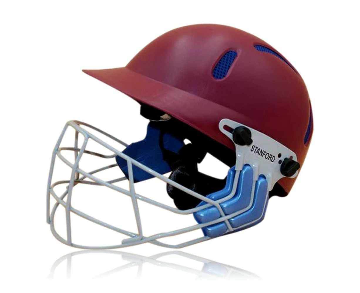 Buffalo Sports Platinum Cricket Helmet - BSI Compliant Maroon